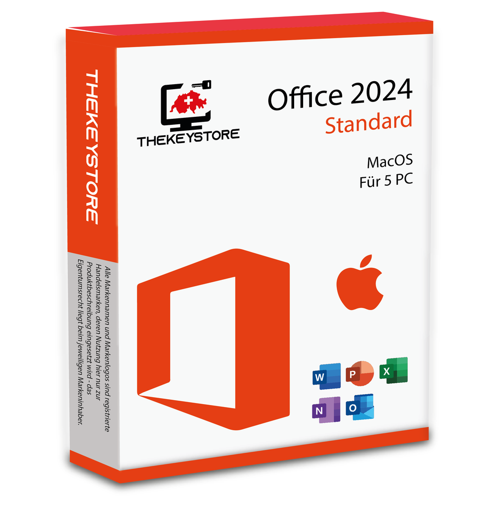 Microsoft Office 2024 Standard Mac pour 5 PC