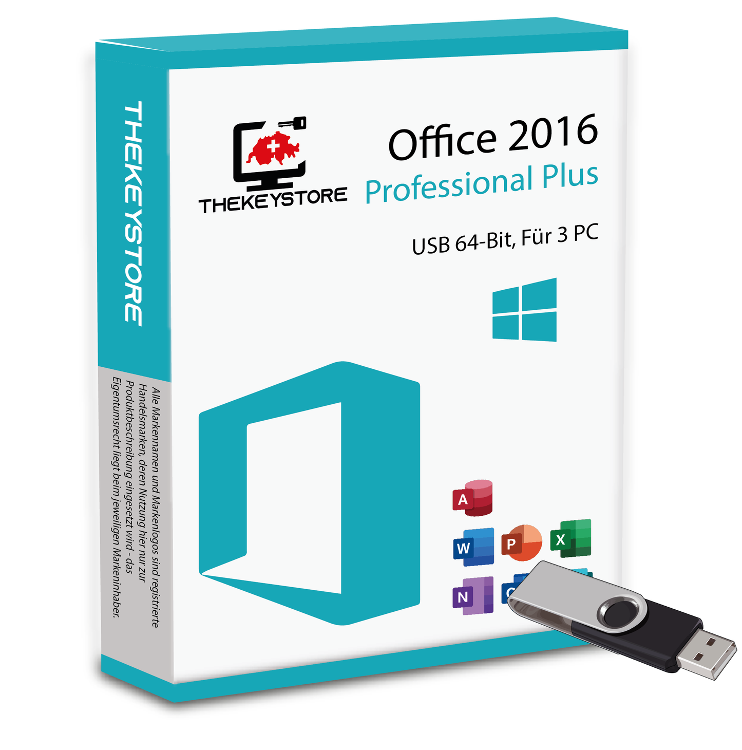 Microsoft Office 2016 Professional Plus - Für 3 PC - TheKeyStore Schweiz