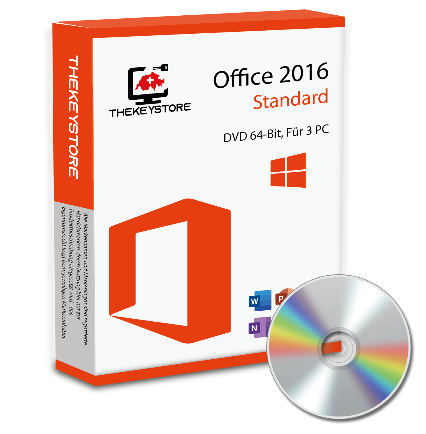 Microsoft Office 2016 Standard - Für 3 PC - TheKeyStore Schweiz