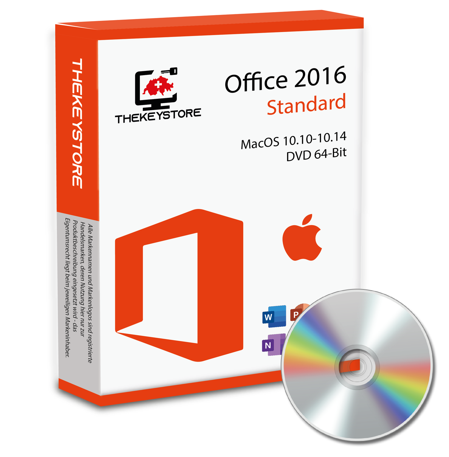 Microsoft Office 2016 Standard MacOS 10.10-10.14 - TheKeyStore Schweiz