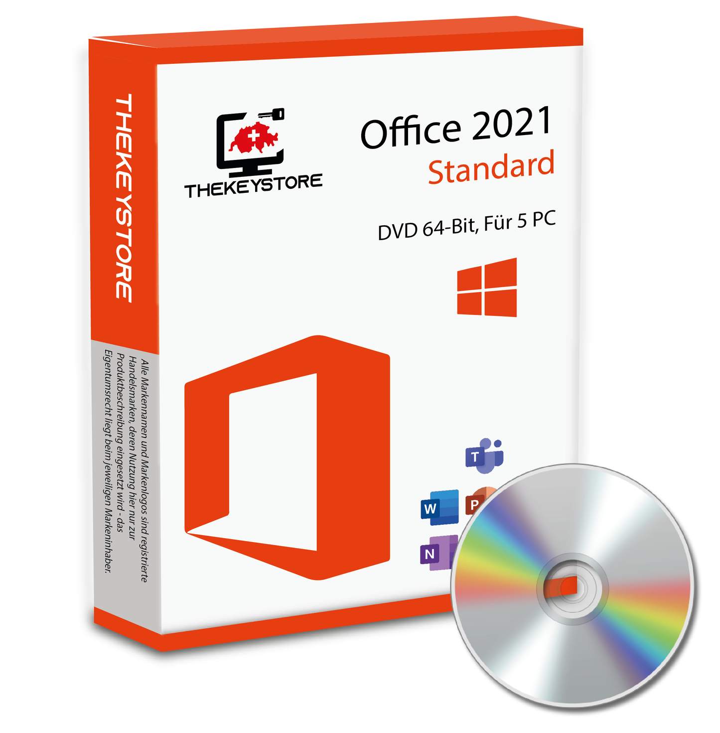 Microsoft Office 2021 Standard - Für 5 PC - TheKeyStore Schweiz