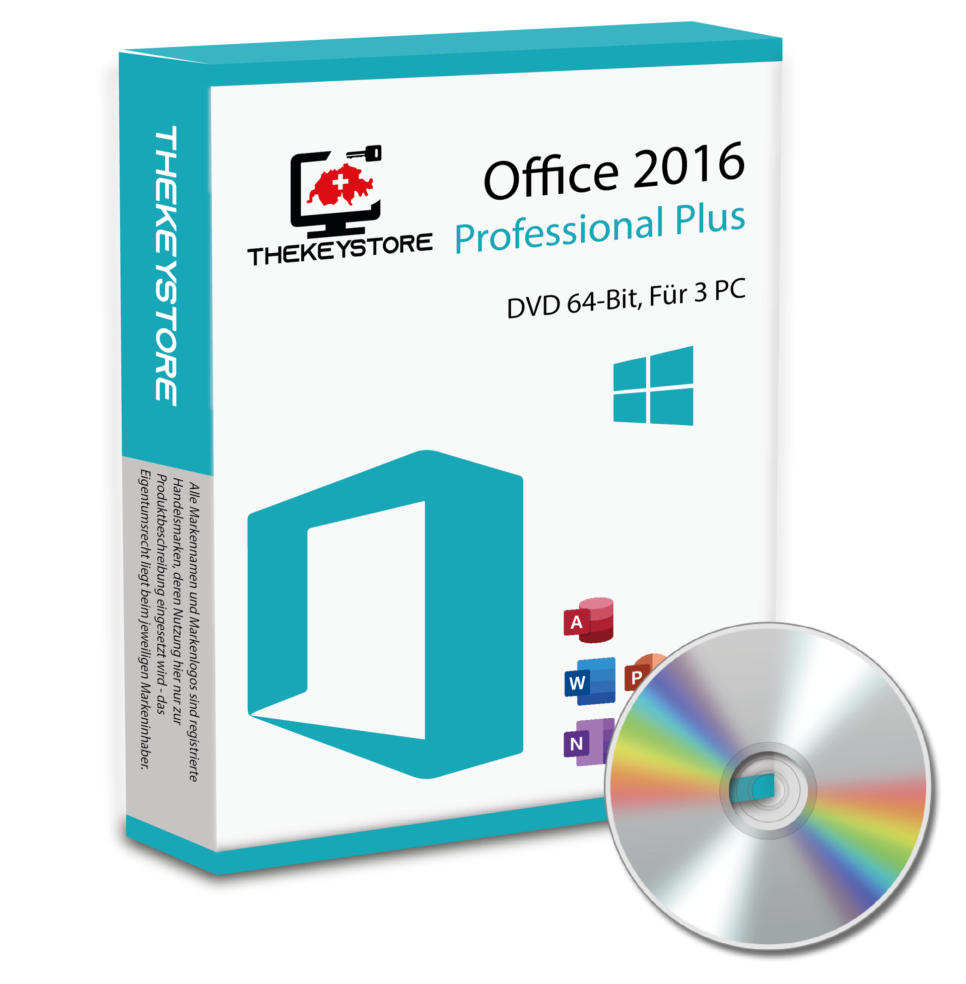 Microsoft Office 2016 Professional Plus - Für 3 PC - TheKeyStore Schweiz