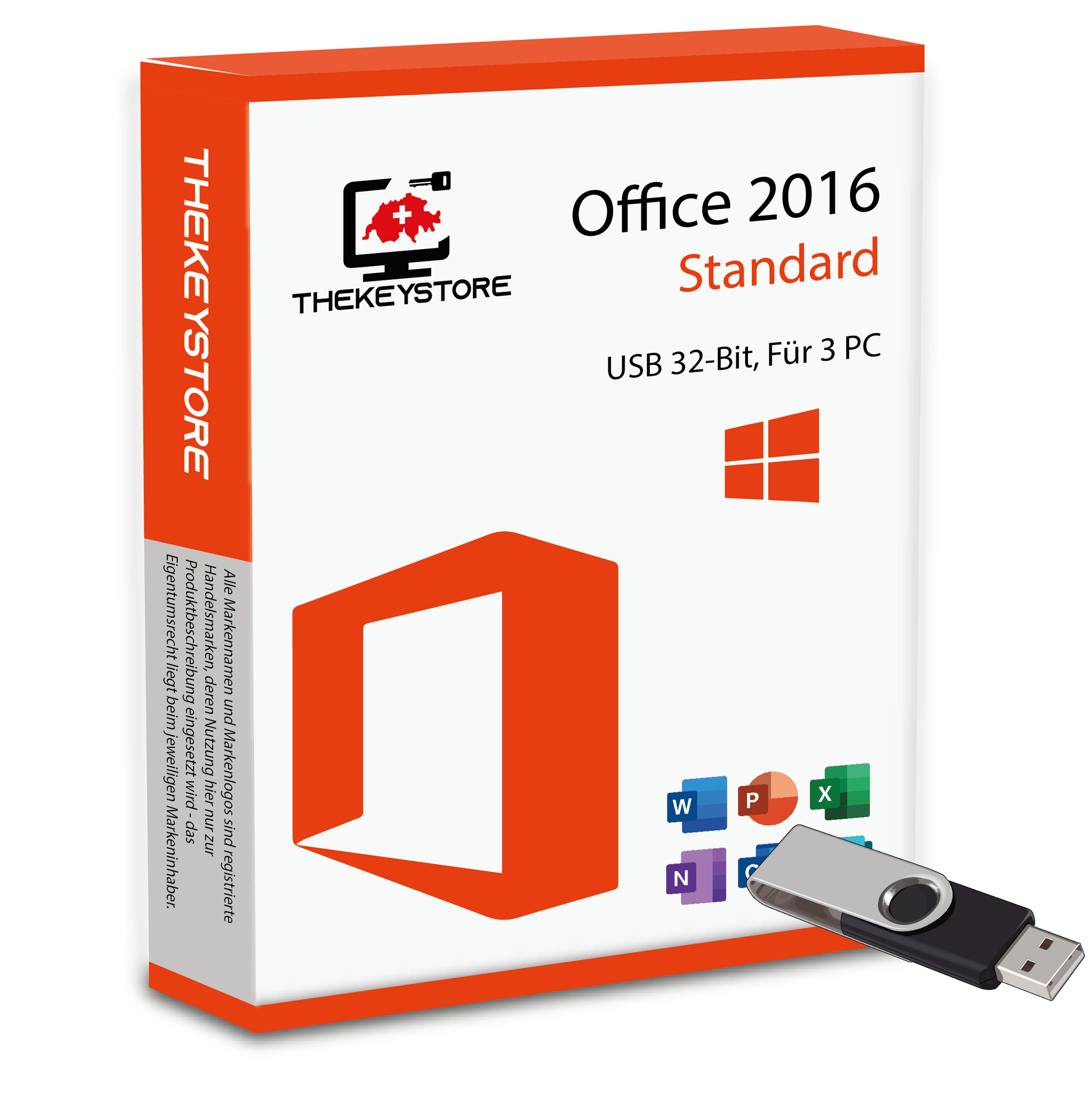 Microsoft Office 2016 Standard - Für 3 PC - TheKeyStore Schweiz