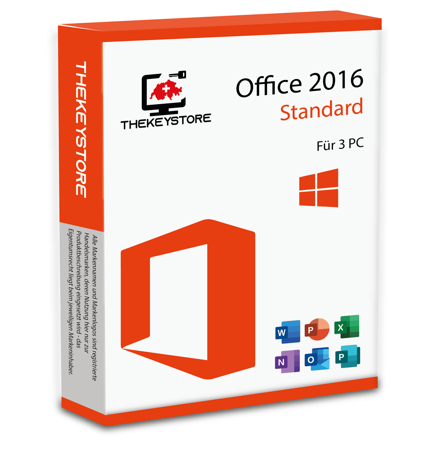 Microsoft Office 2016 Standard - Für 3 PC - TheKeyStore Schweiz