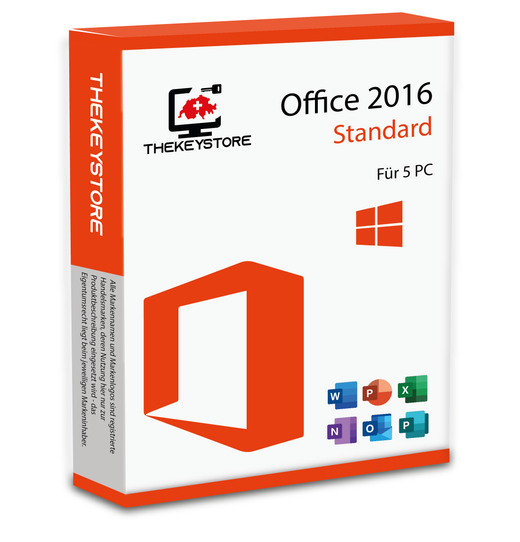 Microsoft Office 2016 Standard - Für 5 PC - TheKeyStore Switzerland