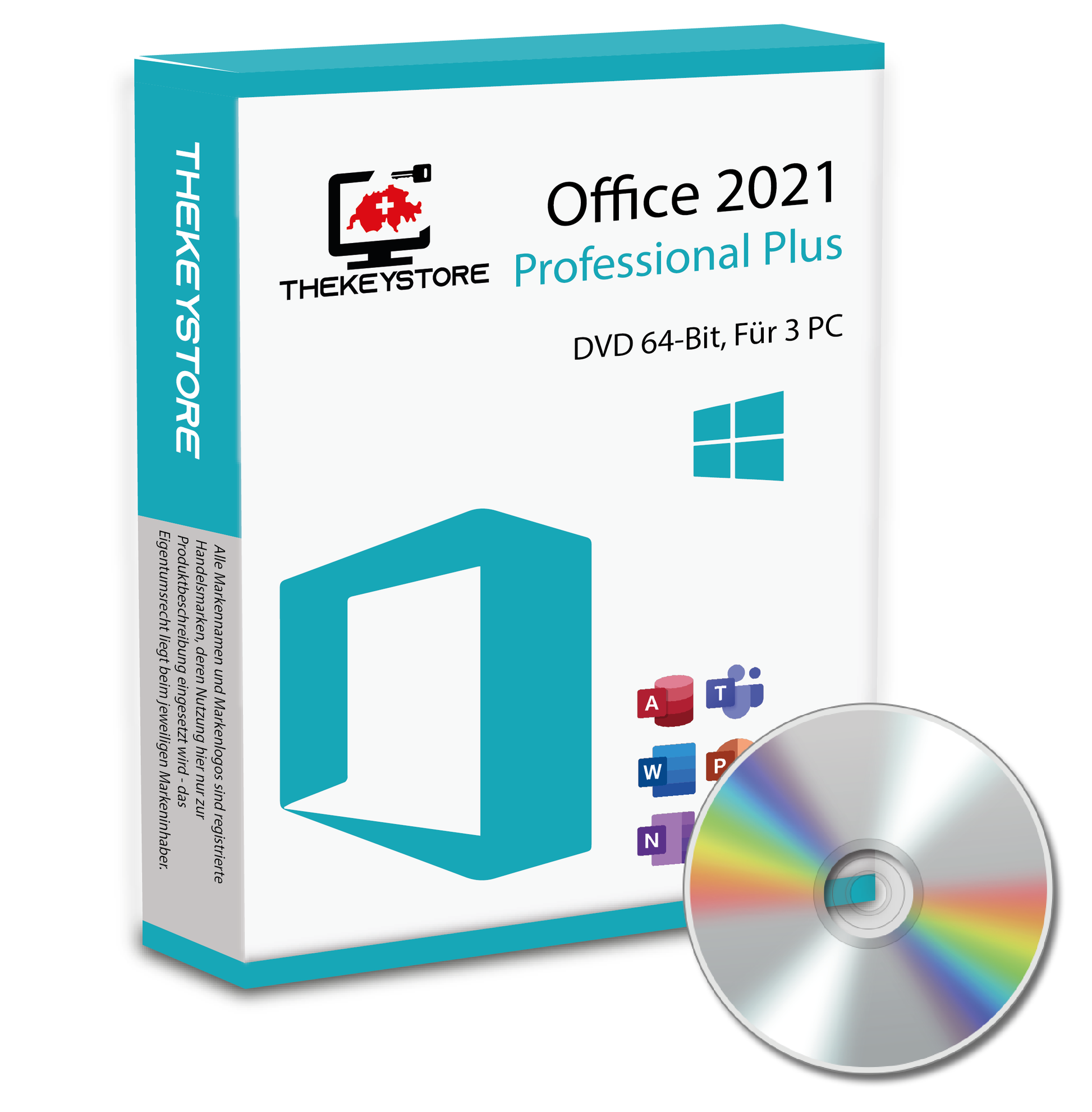 Microsoft Office 2021 Professional Plus - Für 3 PC - TheKeyStore Schweiz