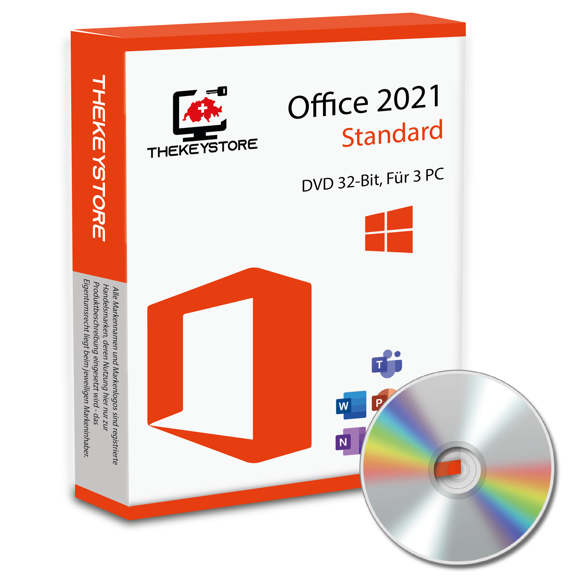 Microsoft Office 2021 Standard - Für 3 PC - TheKeyStore Schweiz