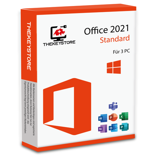 Microsoft Office 2021 Standard - Für 3 PC - TheKeyStore Schweiz