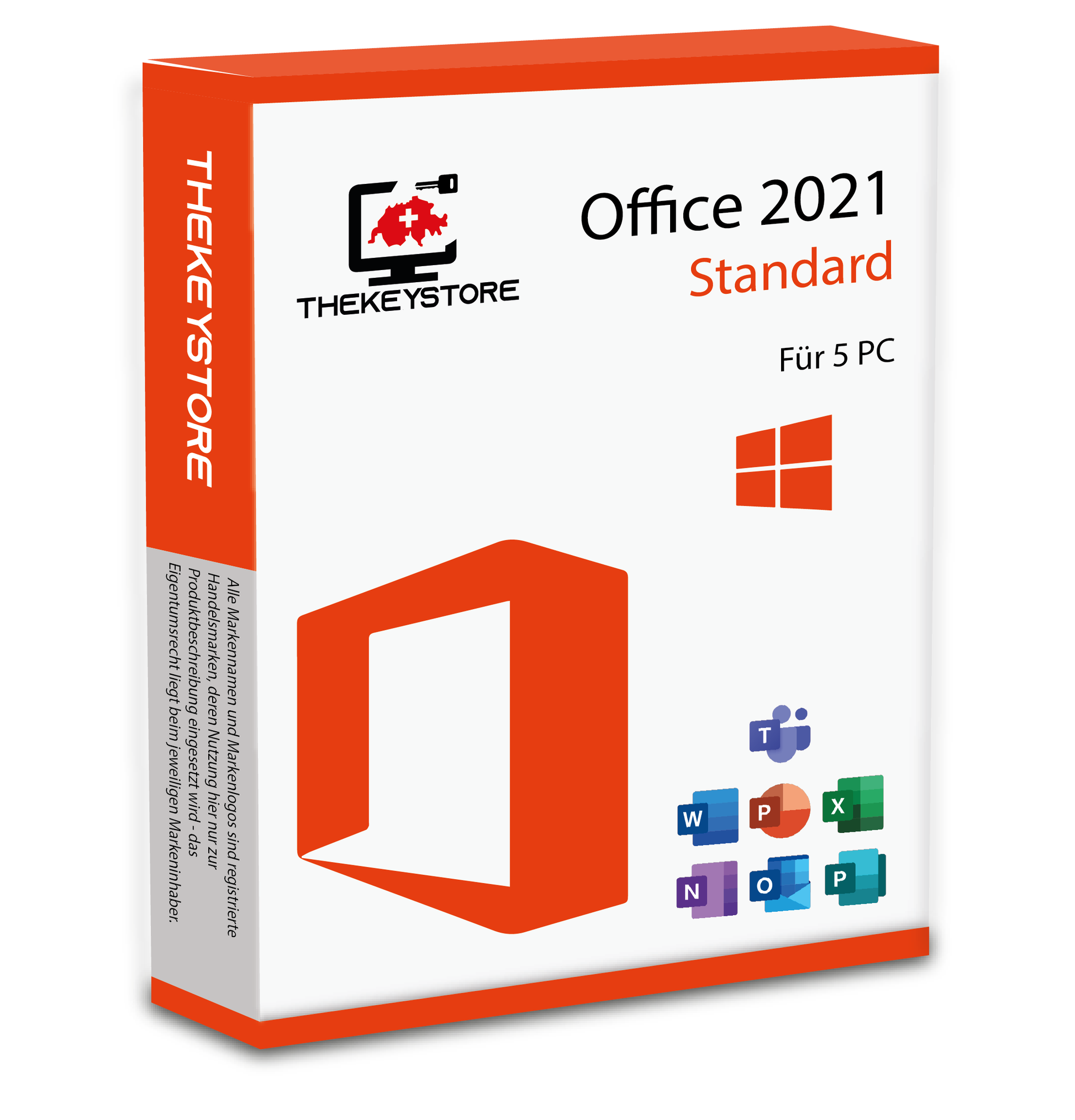 Microsoft Office 2021 Standard - Für 5 PC - TheKeyStore Schweiz
