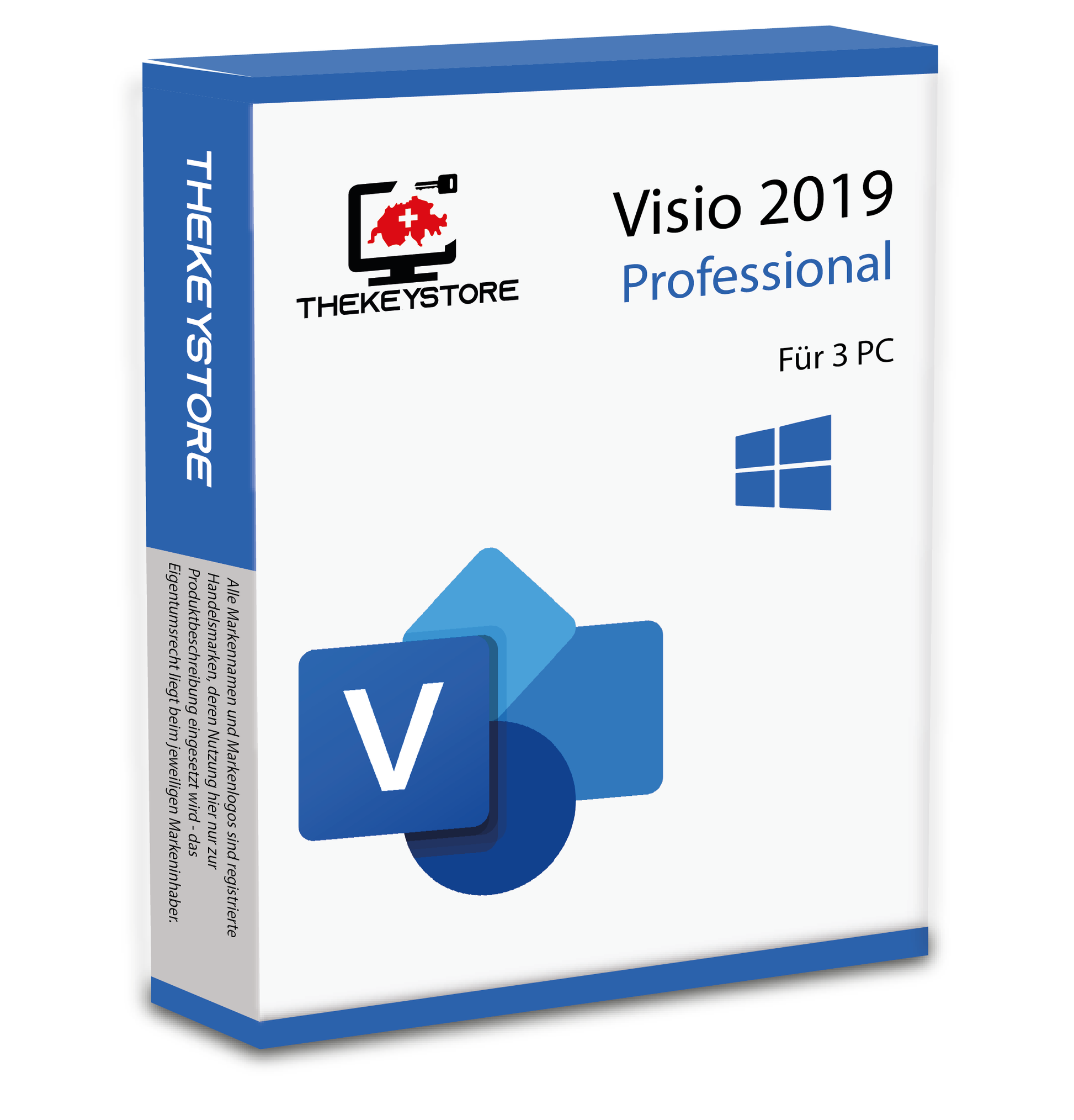 Microsoft Visio 2019 Professional - Für 3 PC - TheKeyStore Schweiz