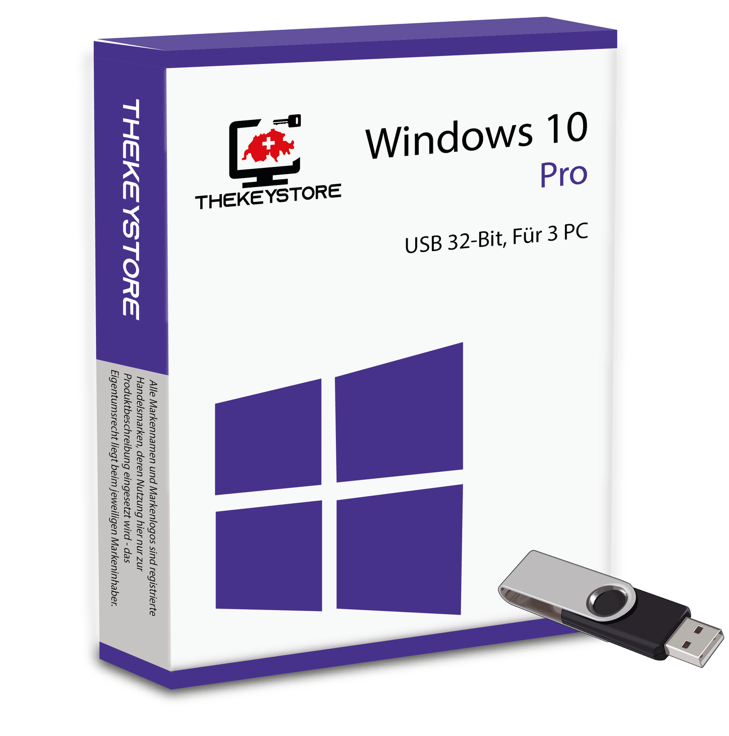Microsoft Windows 10 Pro - Für 3 PC - TheKeyStore Schweiz