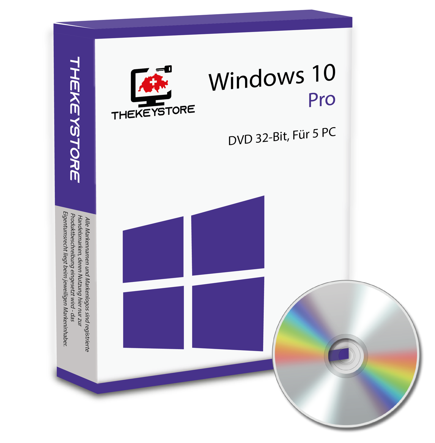 Microsoft Windows 10 Pro - Für 5 PC - TheKeyStore Schweiz