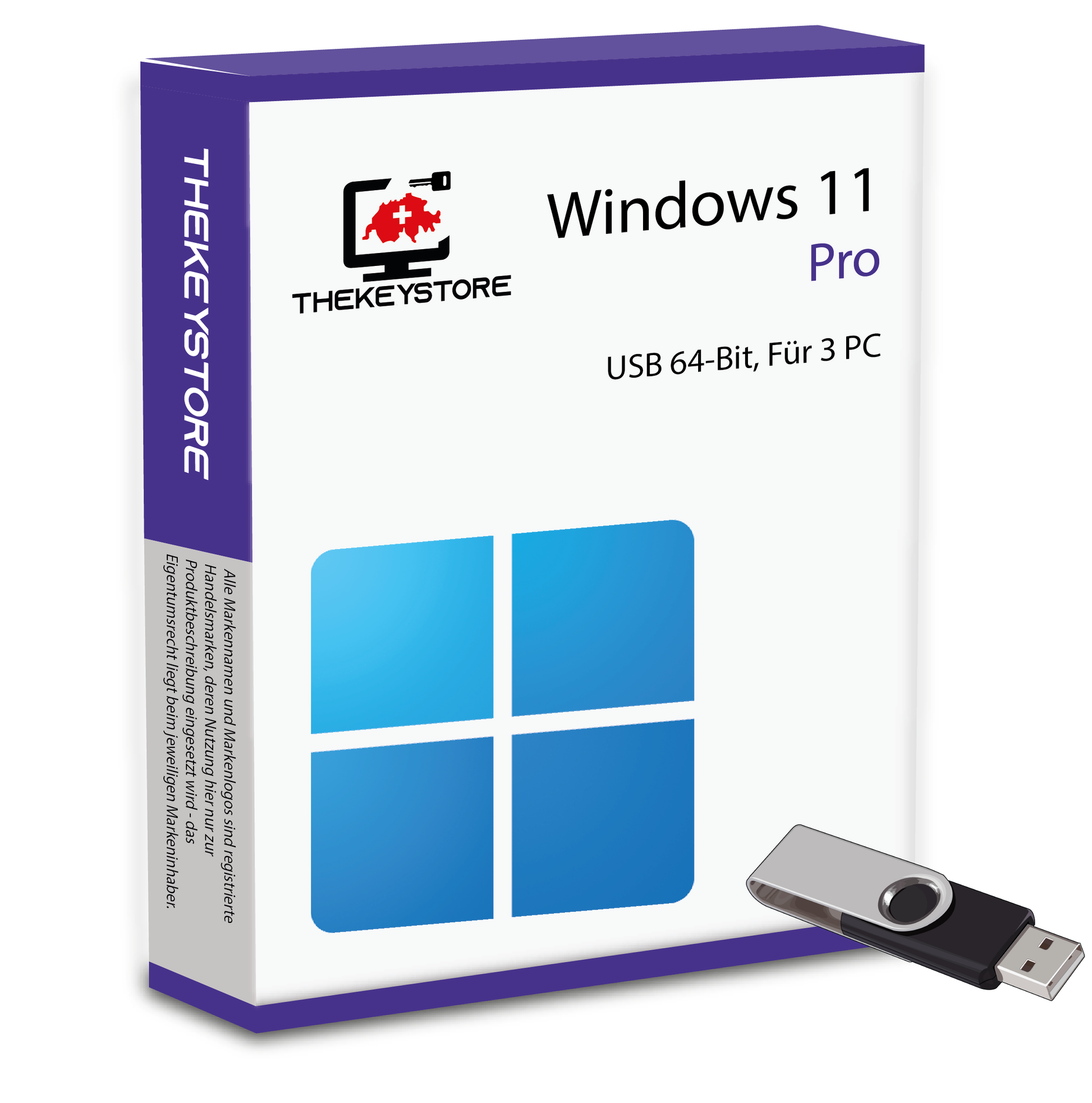 Microsoft Windows 11 Pro - Für 3 PC - TheKeyStore Schweiz